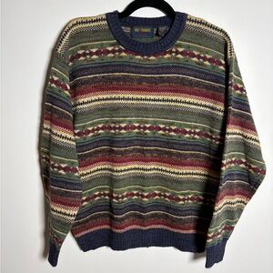Vintage Multicolor Striped Crewneck Sweater